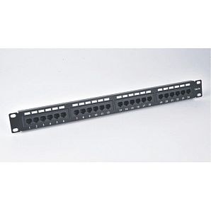 UTP Cat.5e Patch Panel, 24 port,Krone & 110 Dual IDC,19\"