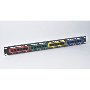 UTP Cat.5e Patch Panel 24 port,Krone & 110 Dual IDC 19\" 1U